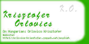 krisztofer orlovics business card